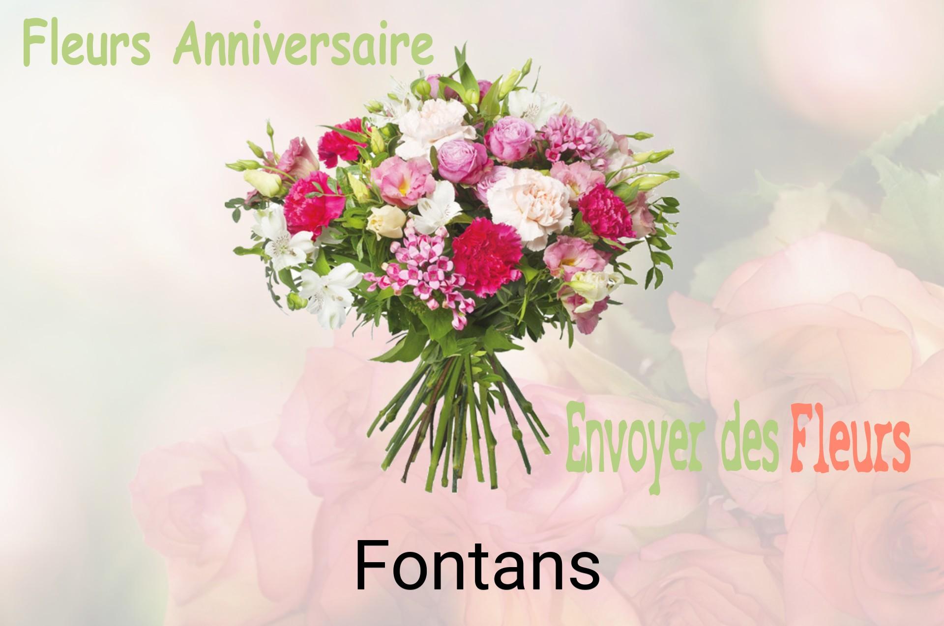 Bouquet de fleurs d’anniversaire livré à Fontans